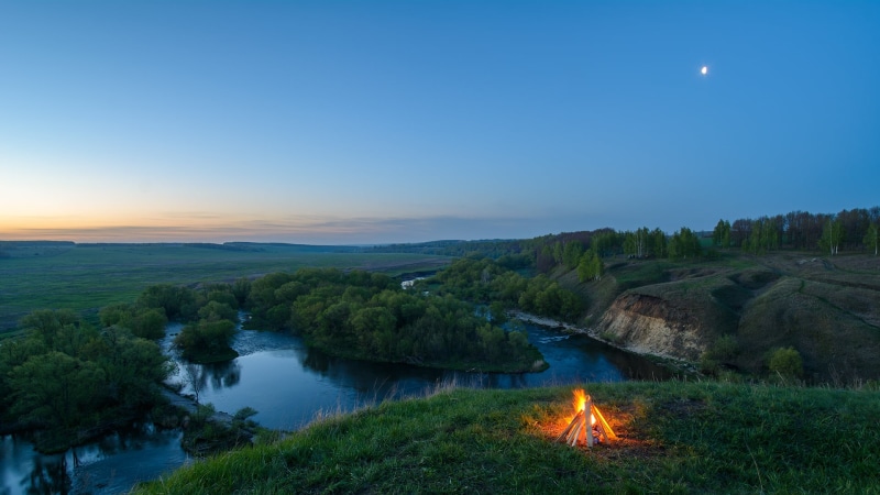 green Color, cloud - Sky, grass, long exposure, no people, night, sky, land, scenics - nature, nature, dusk, campfire, environment, tranquil Scene, forest