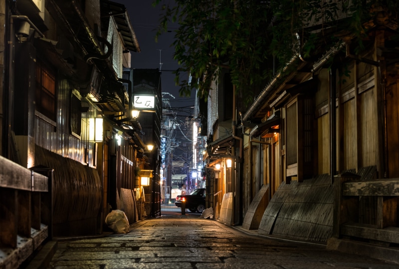 tree, the way forward, lights, travel, transportation, kyoto, building, no people, buildings, wandering, mode of transportation, travel photography, street light