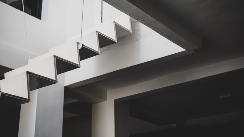 stairs, interior design, door, tangerang, low angle view, outdoors, building exterior, white, wall - building feature, room, indoors, basement, repetition