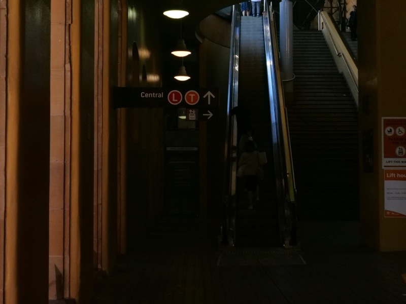 information sign, outdoors, street, human, entrance, flooring, western script, 5K, empty, staircase, night, australia, home decor, lighting equipment