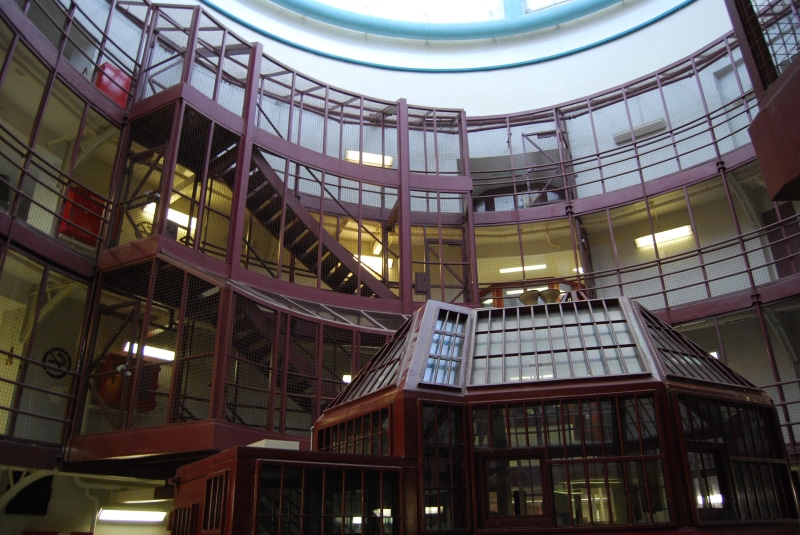 window, red, handrail, banister, day, building, light, office, convention center, no people, bell tower, ceiling, housing, low angle view, nature, city