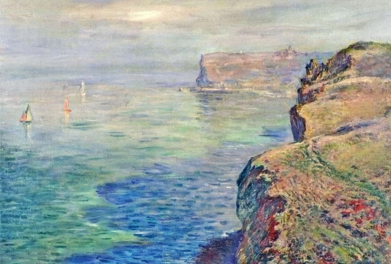 picture, Rock in Granule near Fécamp, landscape, Claude Monet, 1080P