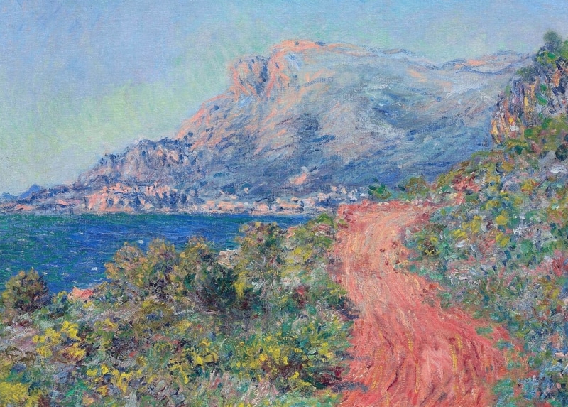 landscape, Claude Monet, picture, 1080P, Red Road near Menton