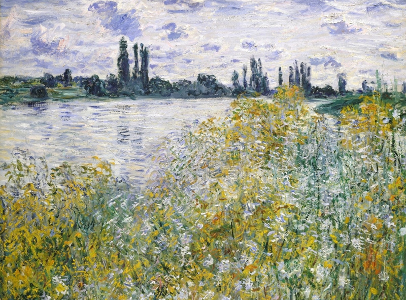 2K, Claude Monet, Island of Flowers on the Seine near Vetea, picture, landscape