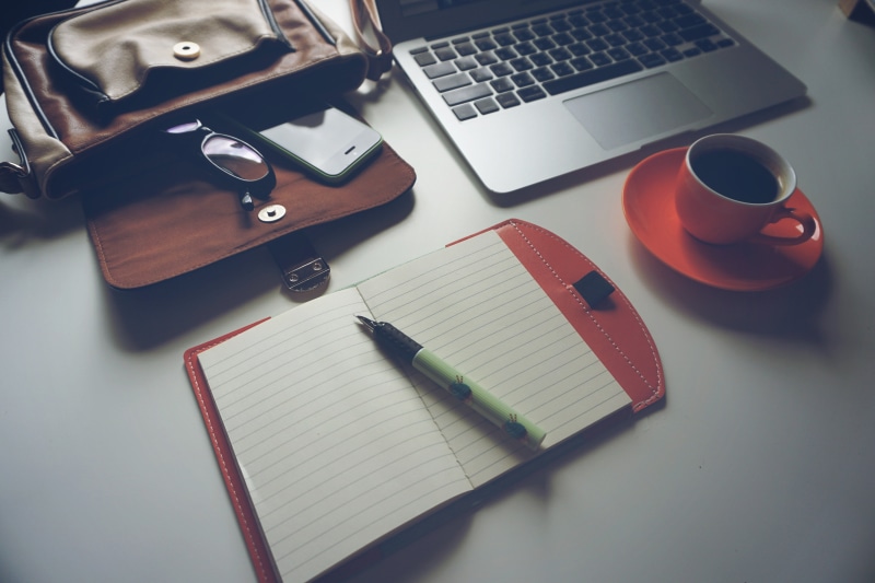 smartphone, high angle view, coffee - Drink, table, bag, iphone, working, glasses, located, touch, coffee cup, keyboard, digital, mobile technology, drink