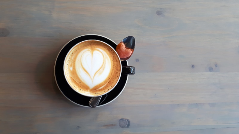 cafe, break, flat lay, table, beverage, lay, refreshment, hot drink, food and drink, 4K, restaurant, cappuccino, frothy drink, morning, tasty, froth art