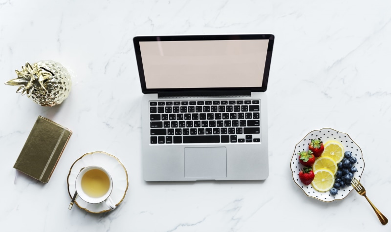 design space, network, 1080P, blog, aerial, lemon, copy space, still life, furniture, desktop, minimal, plant, macbook, social media, writer, indoors