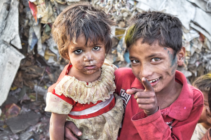 two people, Sister, outdoors, near, red, hindu, boy, curious, brother, baby, front view, people, headshot, boys, child, little, girls, looking at camera