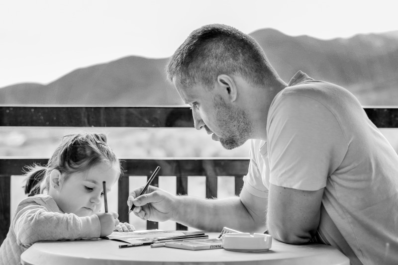 joy, mid adult, childhood, family, adult, father, real people, table, togetherness, toddler, portrait, outdoors, love, together, happiness, men, teaching