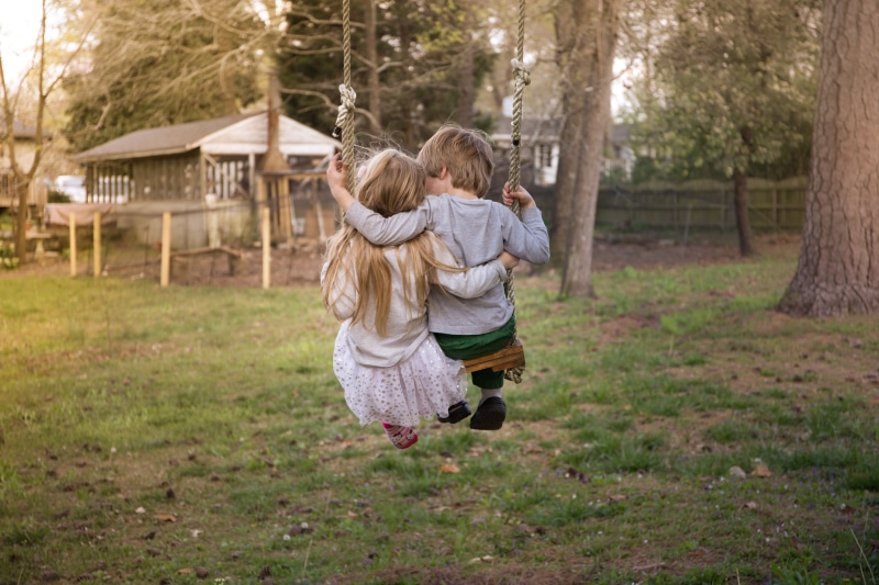 boy and girl, fun, family, sunset, boy, lifestyles, park - Man Made Space, caucasian Ethnicity, women, playing, 5K, daytime, backyard, people, girls, love