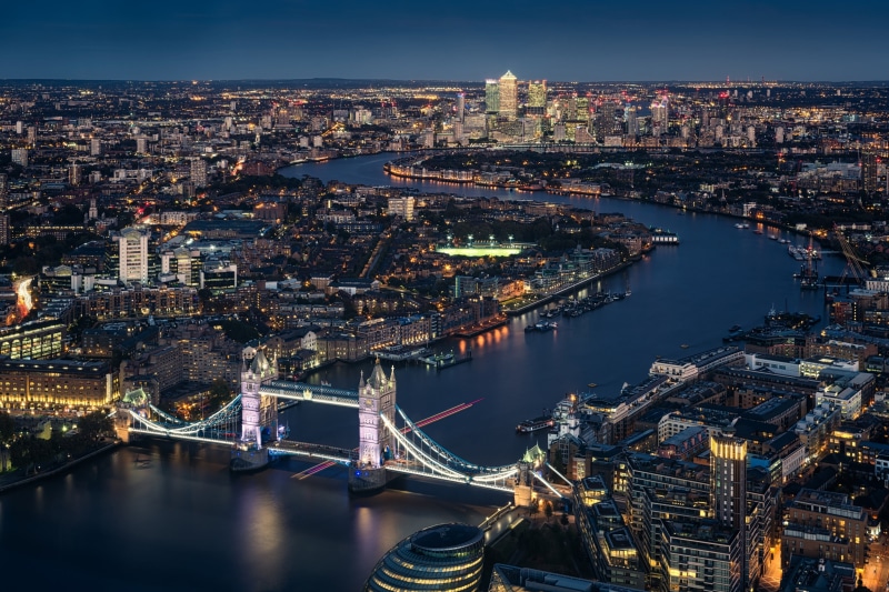 nature, outdoors, bridge, transportation, building exterior, built structure, architecture, skyscraper, night, london 4k pic, travel destinations