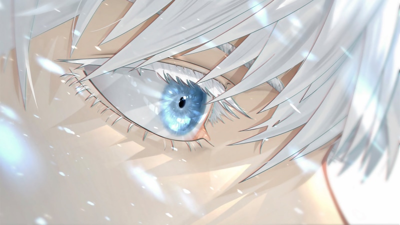 Jujutsu Kaisen, blue eyes, Gojo Satoru, gray hair, 1080P