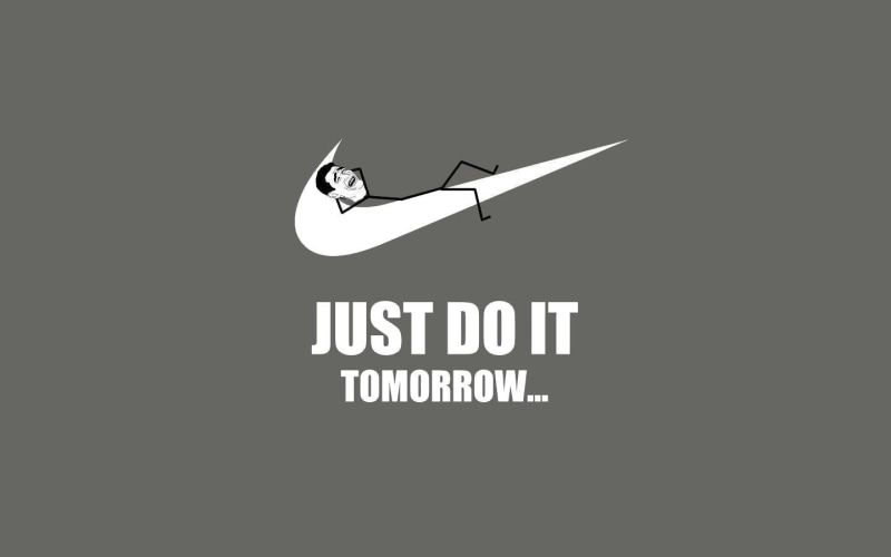 tomorrow, background, gray background, gray, just do it tomorrow, meme, 720P