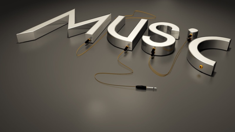 white color, communication, studio shot, render, headphones, capital letter, copy space, digital art, still life, gray, 3D, high angle view, mus, cable