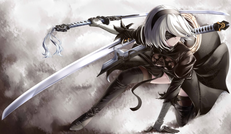 day, nature, young adult, indoors, automata, women, NieR, b, front view, standing, adult, men, young women, 2B (Nier: Automata), neir, clothing
