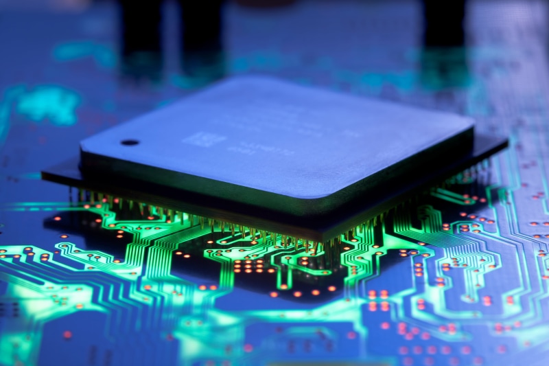 ., hi-tech, chip, blur, microchip, fee, cyberspace, 5K, bokeh, technology, track, processor, glow light