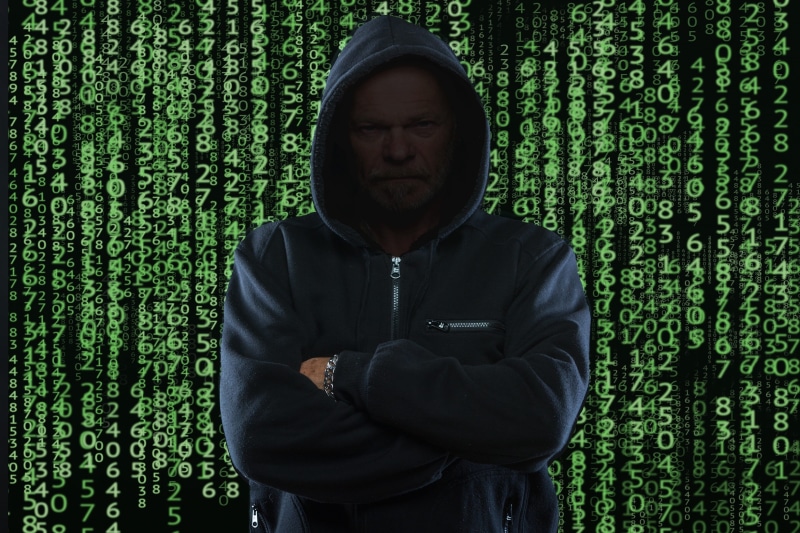 connection, 2K, criminal, arms crossed, waist up, hood, thief, protect, men, hacker, computer, number, theft, fraud, adult, protection, security, technology
