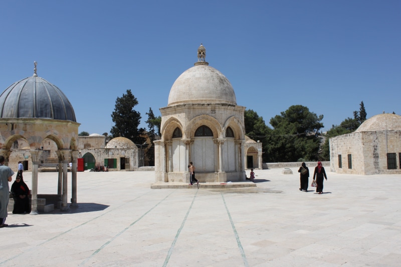 clear sky, the past, facade, travel destinations, dome of the rock, Mosque Of Omar, spirituality, 4K, day, Jerusalem, israel, al-aqsa, place of worship