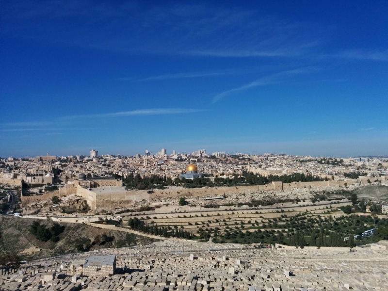 cityscape, jerusalem, history, day, town, the past, high angle view, building exterior, travel destinations, the dome of the rock, 2K, building, city
