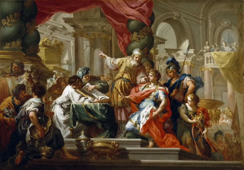 mythology, Sebastiano Concha, 1080P, history, picture, Alexander the Great in the Temple of Jerusalem