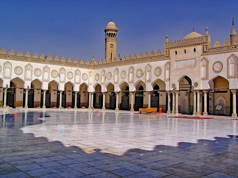 culture, gray, 1080P, built structure, al azhar, outdoors, history, place of worship, building exterior, no people, white, north africa, egypt, arch, tower