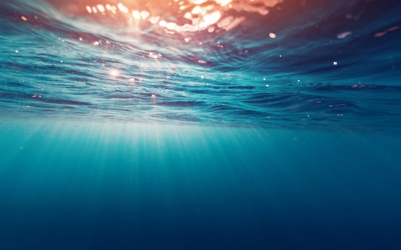 nature, sun rays, sea, sunlight, underwater, 2K