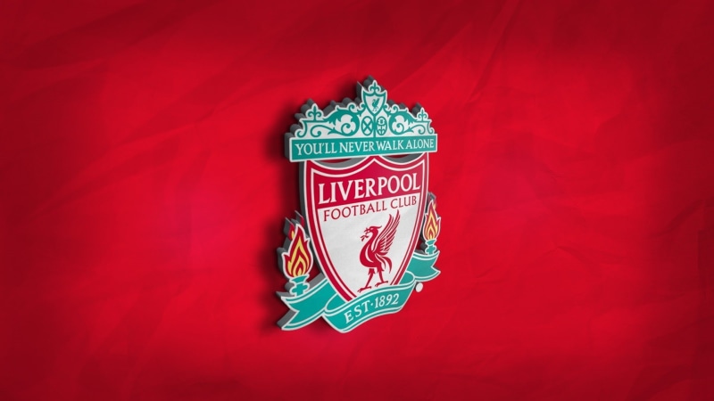 Liverpool FC, no people, food and drink, YNWA, food, copy space, arts culture and entertainment, single object, western script, logo, colored background