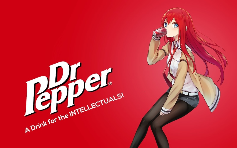 makise, 1080P, dr, kurisu, steins, makise kurisu, gate, anime, anime girls, dr pepper, pepper, girls