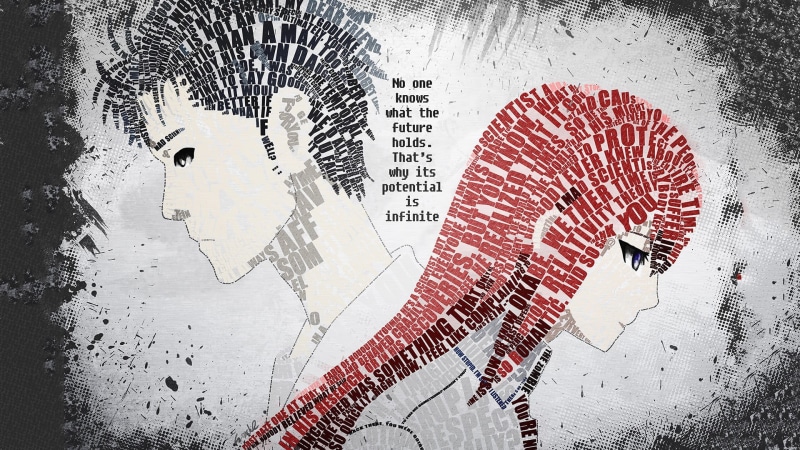 graffiti, creativity, backgrounds, art and craft, communication, activity, Steins;Gate, 1080P, illustration, Okabe Rintarou, full frame, drawing - art product