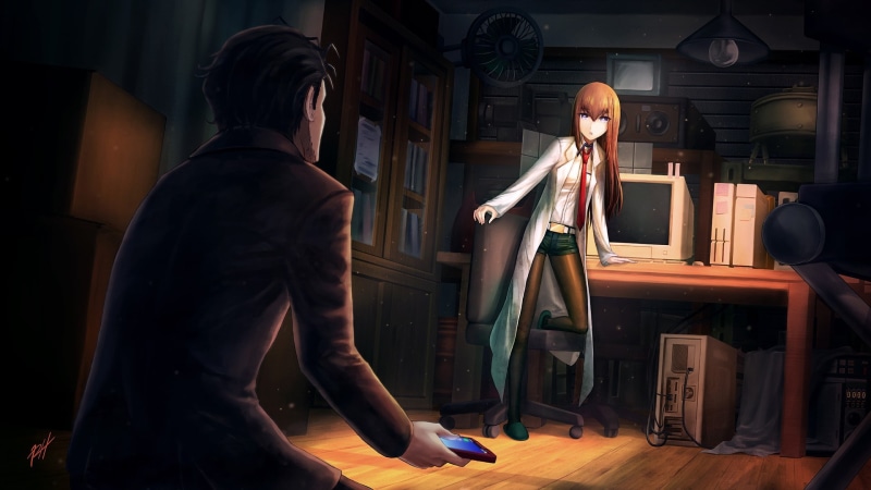 Steins;Gate, Makise Kurisu, anime girls, Steins;Gate 0, Okabe Rintarou, 1080P, anime boys
