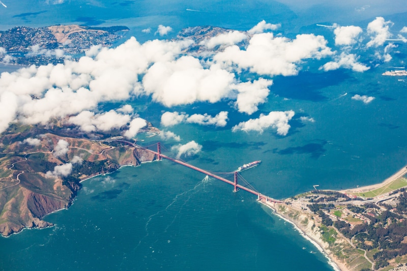 water, california, ggb, san, roads, highway, flying, travel, no people, day, architecture, beauty in nature, blue, landscape, bridge, vista point, above