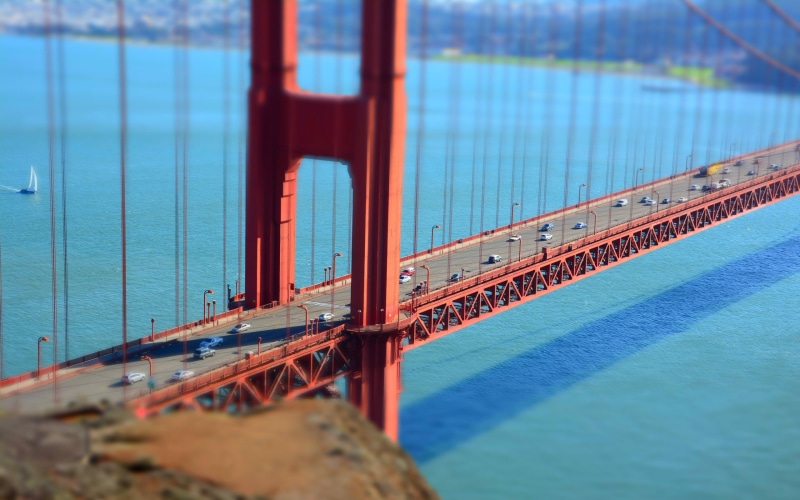 famous Place, san Francisco - California, water, red, tourism, USA, traffic, sea, blue, pacific Ocean, highway, swimming pool, brown, high angle view, architecture