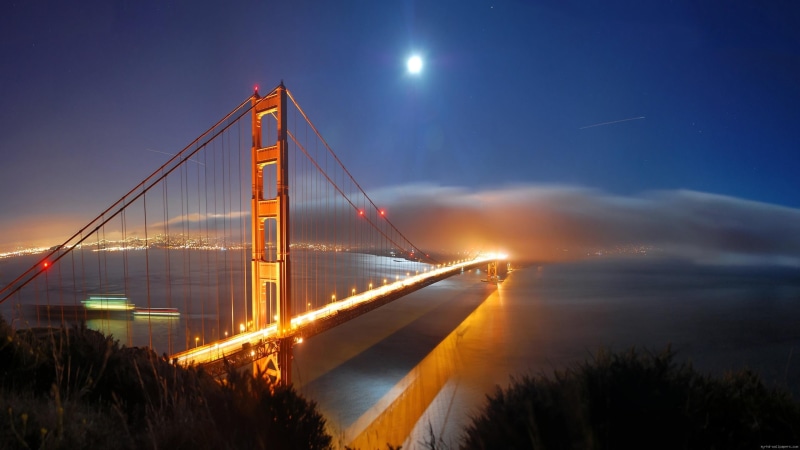 san, san francisco, bridge, usa, francisco, sunset, 2K, gate, city, golden, world
