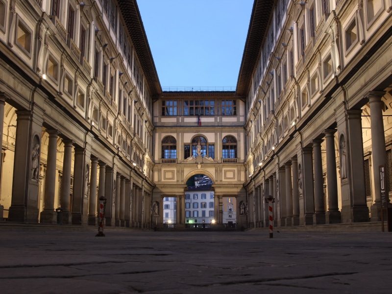 2K, concrete, florence, the past, history, building exterior, clear sky, architecture, nature, galleria degli uffizi, italy, travel destinations, window