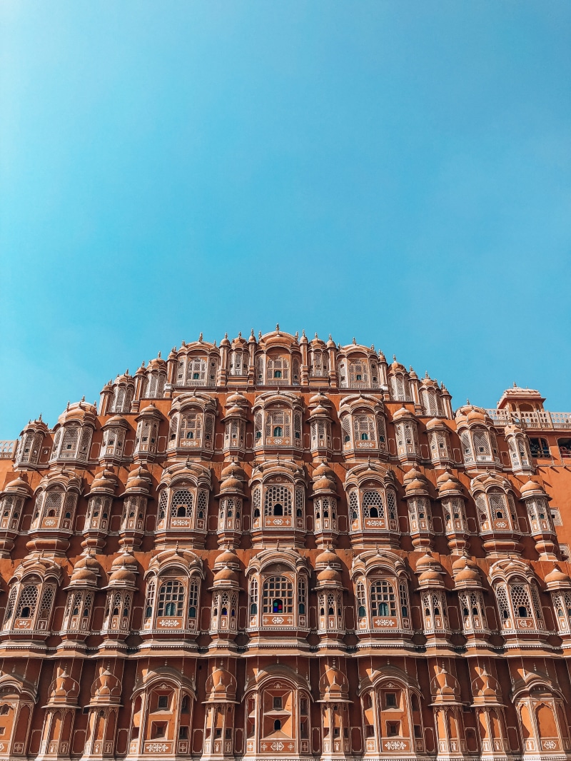 travel destinations, clear sky, history, spire, sky, metropolis, downtown, no people, orange, hawamahala, nature, greatindia, building, mansion, low angle view