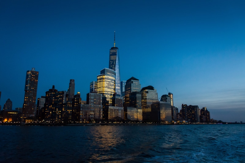 urban Skyline, illuminated, manhattan - New York City, new York City, buildings, architecture, outdoors, photography, building, downtown District, waterfront