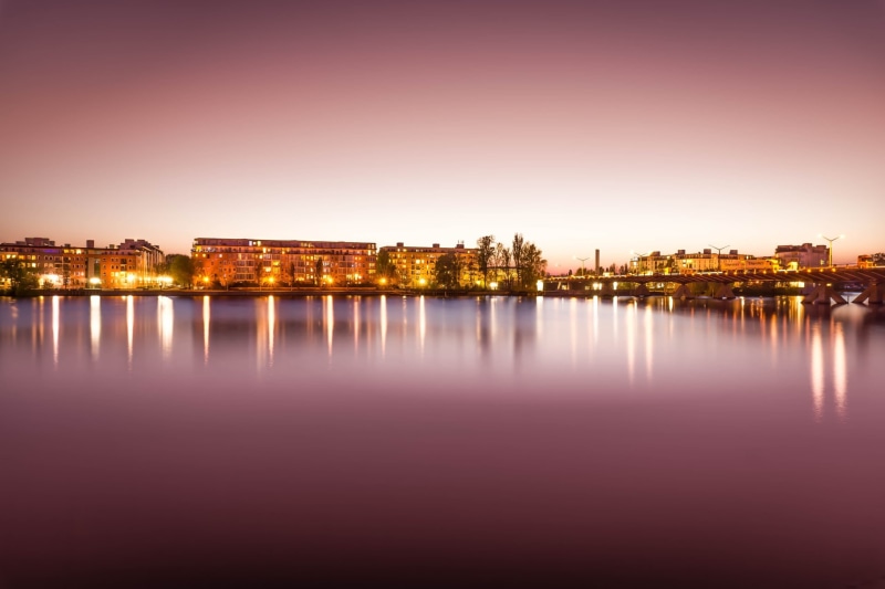 outdoors, residential district, infrastructure, city, building exterior, illuminated, reflection, dusk, photography, river, nature, sky, white, skyline