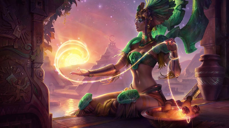 multi colored, women, night, representation, spirituality, arts culture and entertainment, Karma (League of Legends), female likeness, motion, 1080P, nature