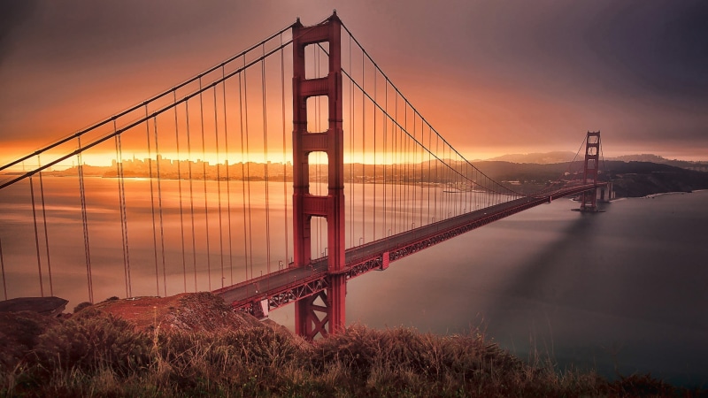 engineering, Golden Gate Bridge, cloud - sky, bay, transportation, wooden, outdoors, water, bridge - man made structure, white, bridge, mattress, 1080P