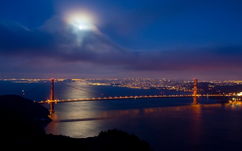 bridge, 1080P, engineering, travel destinations, concrete, transportation, Golden Gate Bridge, San Francisco, city, built structure, outdoors, red, cityscape