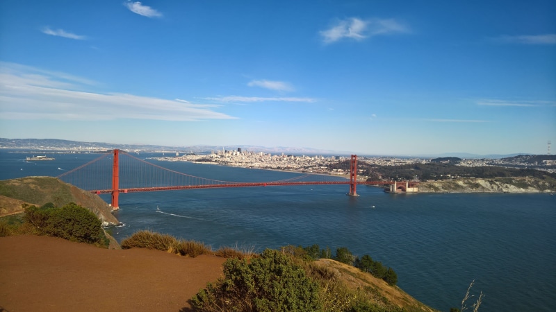 cityscape, tourism, water, nature, bridge, travel, sea, sky, bay, architecture, Golden Gate Bridge, built structure, suspension bridge, bridge - man made structure