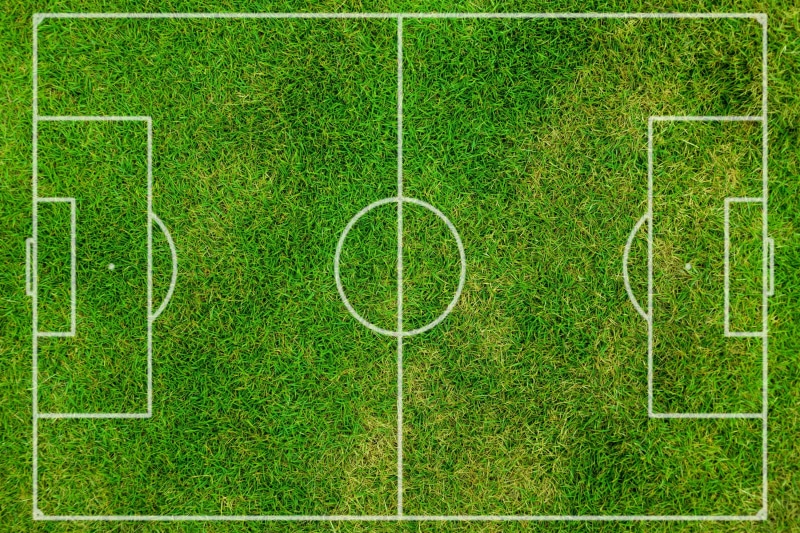 soccer field, no people, soccer, green grass, team sport, rush, backgrounds, aerial, field, absence, playing field, photography, green color, american football