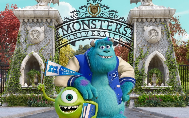 university, mike, sullivan, james, Mike Wazowski, Movie, monster, James P. Sullivan, 1080P, Monsters University, p, illustration