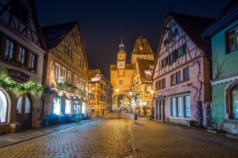 Bayern, Bavaria, building, Germany, Rothenburg-Ob-der-Tauber, gate, 1080P, Röder alley, Tower Markusturm, street, tower, Markusturm tower, home, bridge