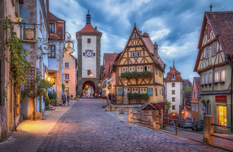 Castle Garden Gate, home, Plönlein, area, Rothenburg, Germany, Bayern, street, 2K, Gate Caballer, tower, Bavaria, bridge, Square Plonlein, building