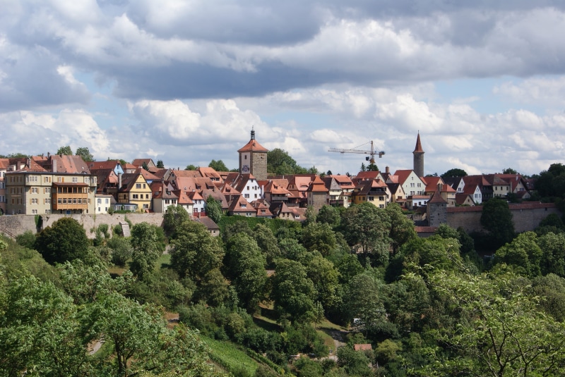 Rothenburg Ob Der Tauber, tauber, cloud - sky, germany, house, Landscape, city, residential district, town, outdoors, beauty in nature, 4K, roof, growth