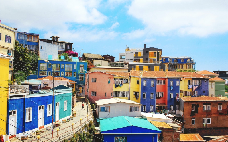 building Exterior, europe, city, day, landscape, cloud - sky, town, Valparaiso, photograph, built Structure, house, color, architecture, multi Colored