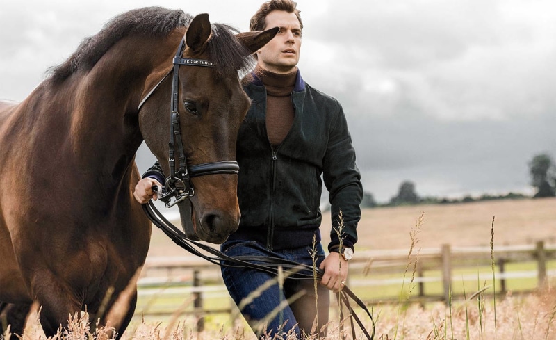 horse, 1080P, jacket, Henry Cavill, male, look