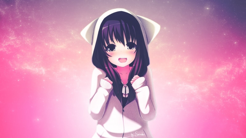 open mouth, anime, 720P, anime girls, hoods, Anima: Gate of Memories