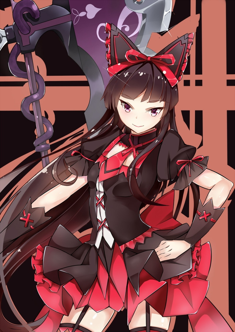 Gate: Jieitai Kanochi nite Kaku Tatakaeri, 2K, long hair, Rory Mercury, anime girls, weapon, lolita fashion, anime